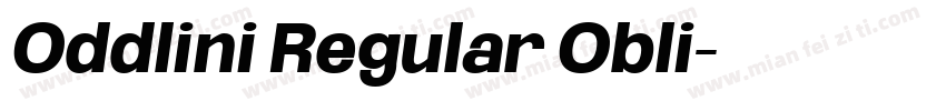 Oddlini Regular Obli字体转换